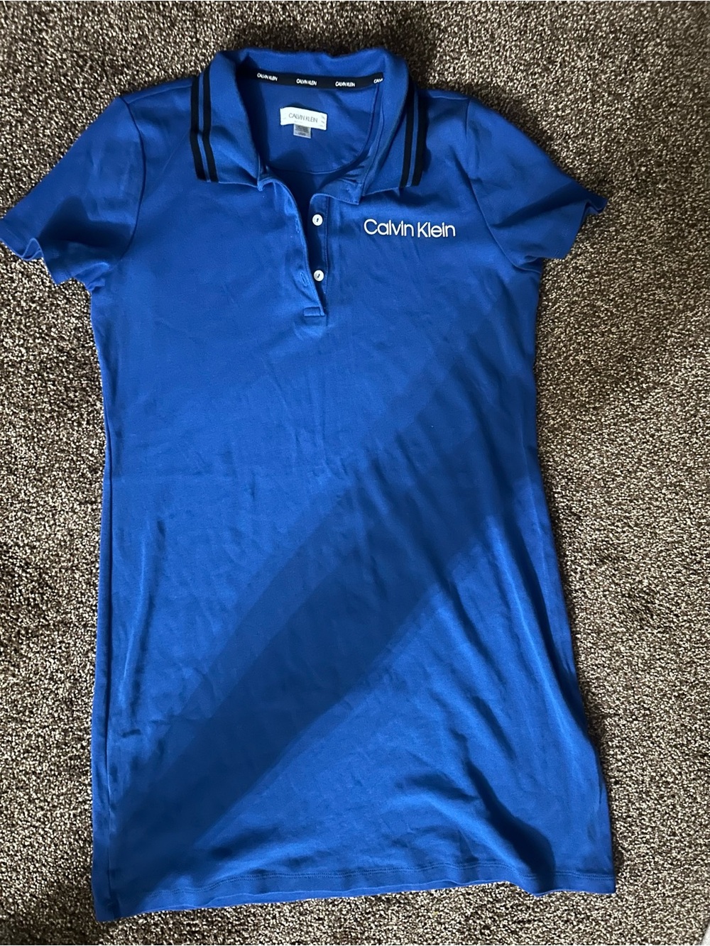 Calvin Klein Women's Blue Polo Shirt Dress size L